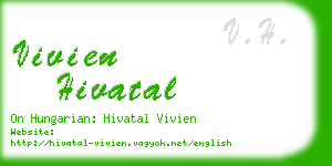 vivien hivatal business card